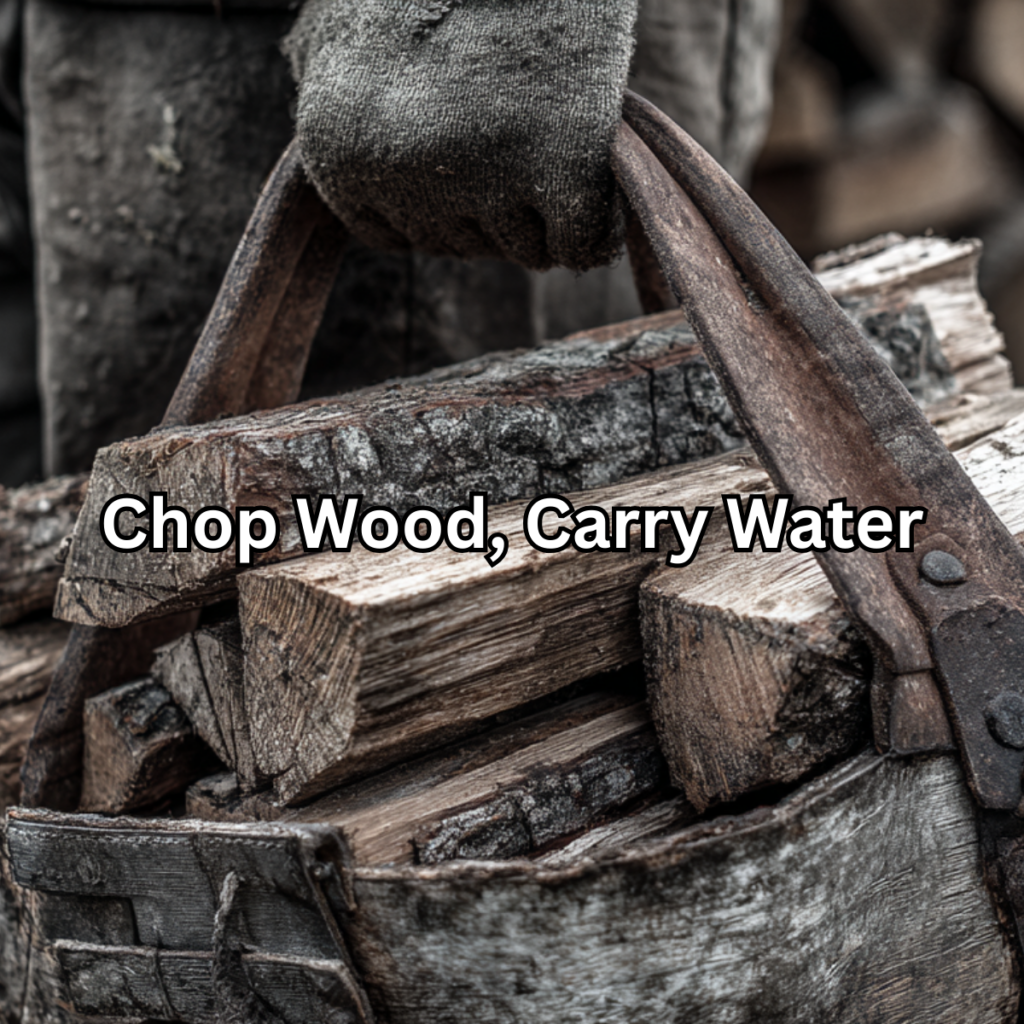 Day 143 - Chop Wood, Carry Water - The 365 Commitment